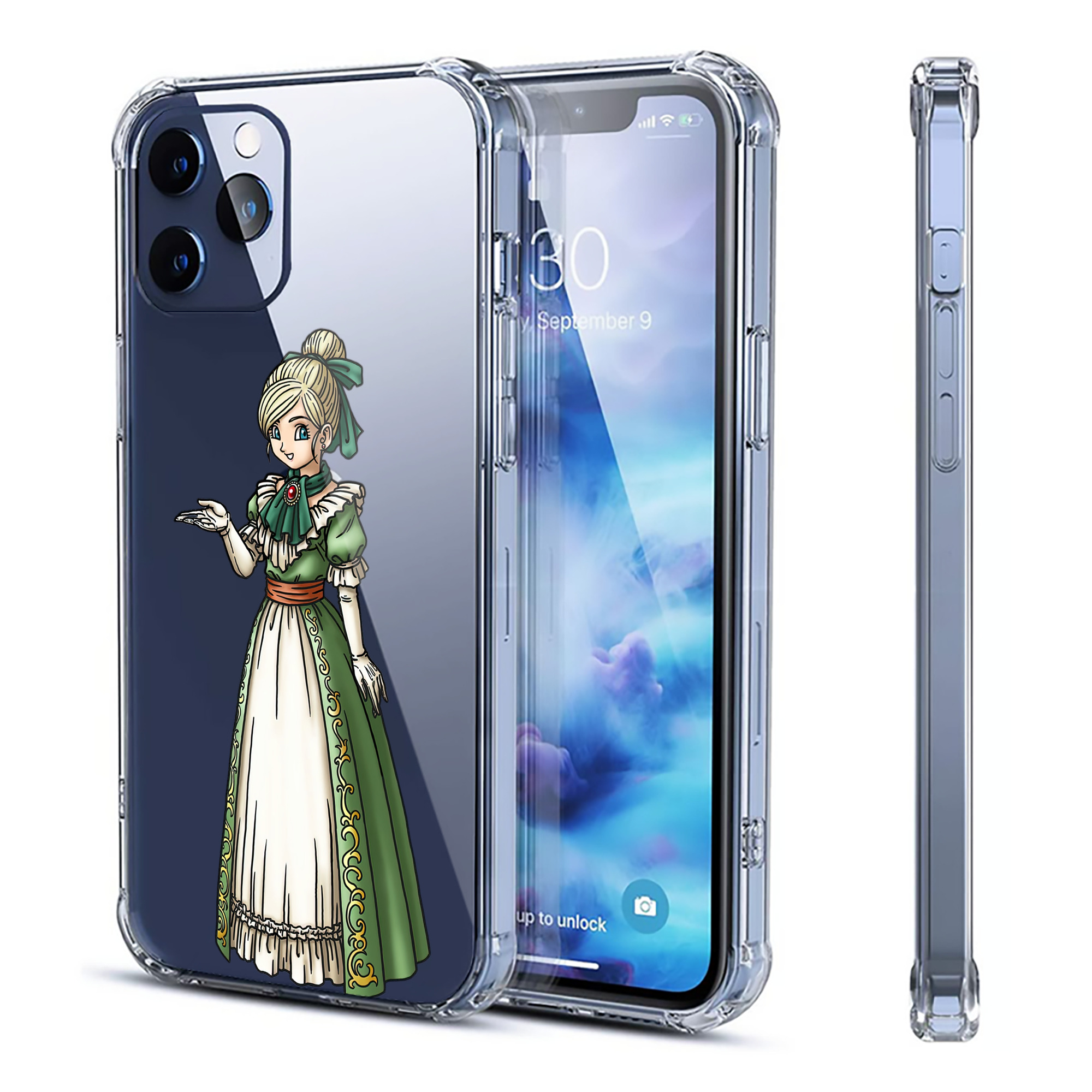 （画像用） ドラゴンクエスト Doragon Kuesuto Dragon Quest 【iPhone 12シリーズ対応】透明スマホケース（クリアソフトケース）